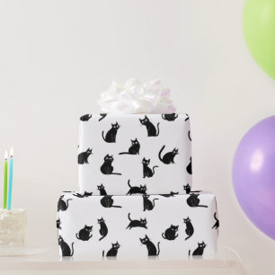 Halloween Spooky Cats Funny Pattern Wrapping Paper