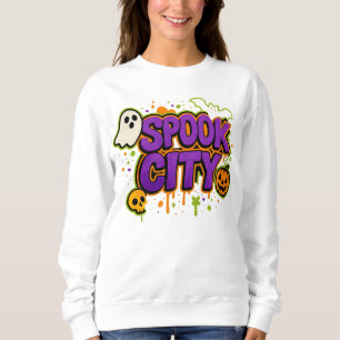 Halloween Spooky City Graffiti Clothes Unisex Sweatshirt