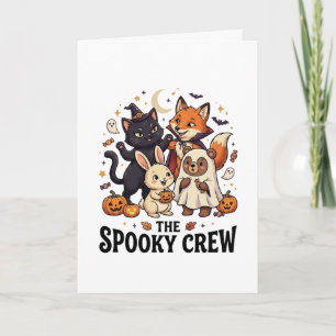 Halloween spooky crew greeting card