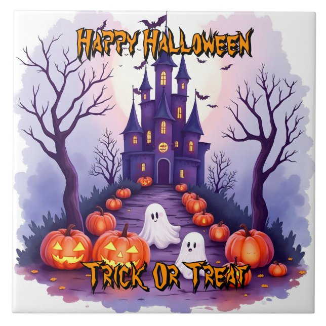 Halloween Spooky Cute Popular Collection Tile (Front)