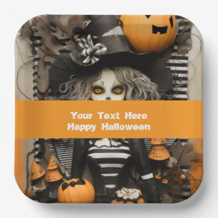 Halloween Spooky Doll Paper Plate