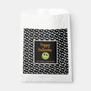 Halloween spooky eyes green cookie no tricks favour bags