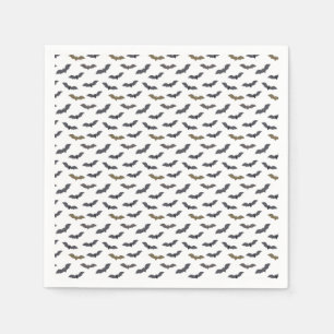 Halloween Spooky Flock Of Vampire Bats Napkin