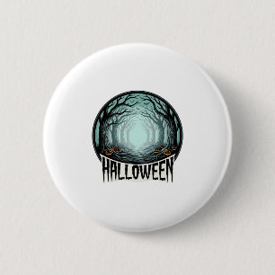 Halloween Spooky Forest Vintage Engraving Design_1 6 Cm Round Badge