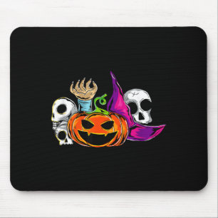 Halloween Spooky Ghost Bones Skull Halloween Mouse Pad