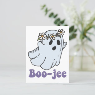 Halloween Spooky Ghost Boo Jee Boo  Postcard
