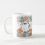 Halloween Spooky Ghost Colourful Greeting Coffee Mug<br><div class="desc">Halloween Spooky Ghost Colourful Greeting Coffee Mug. Unique,  beautiful,  stylish design. Easy to be personalised. Font style,  size and colours can be changed. Matching items are available.</div>