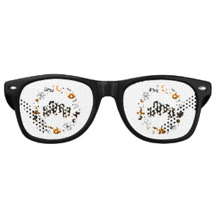 Halloween Spooky Ghost Party Retro Sunglasses