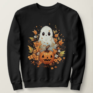 Halloween Spooky Ghost Pumpkin Sweatshirt
