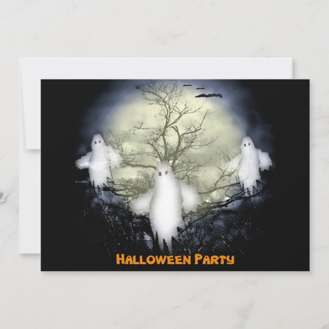 Halloween Spooky Ghosts Party Invitation (Front)