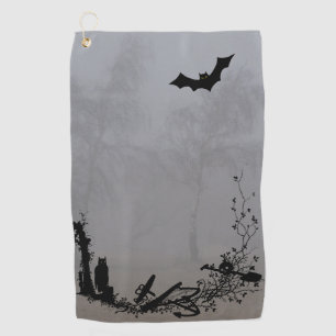 Halloween spooky golf towel