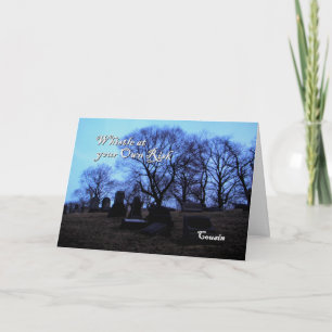 Halloween - Spooky Graveyard, for Cousin Card