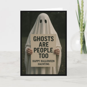 Halloween Spooky Greetings Card - Ghost People