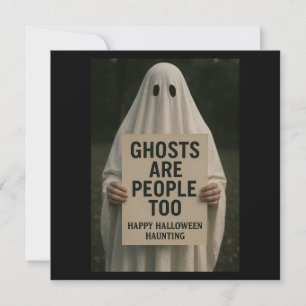 Halloween Spooky Greetings Card - Ghost People