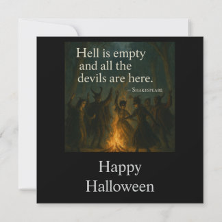 Halloween Spooky Greetings Card - Hell is Empty