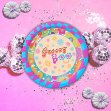 Halloween Spooky Groovy Party Paper Plates