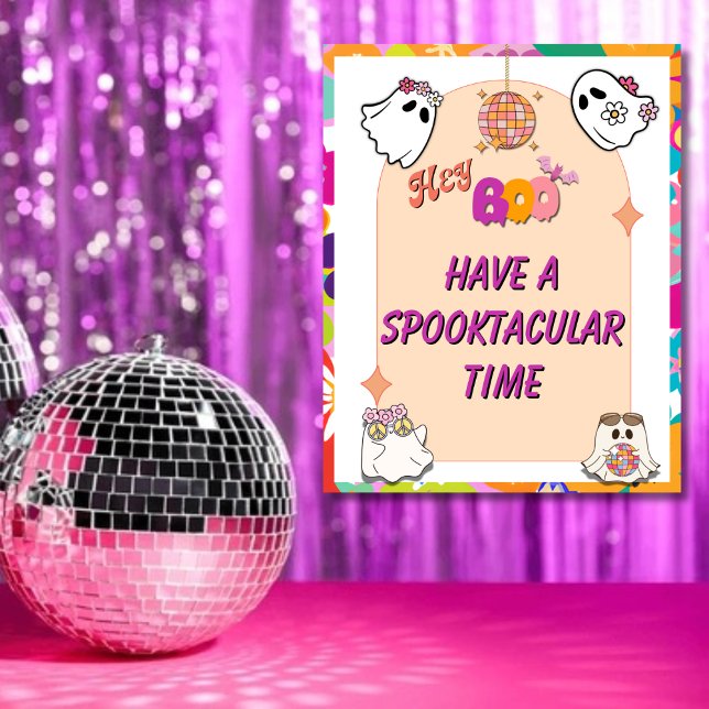 Halloween Spooky Groovy Party Welcome Poster (Creator Uploaded)