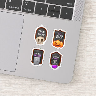 Halloween spooky horror sticker collection