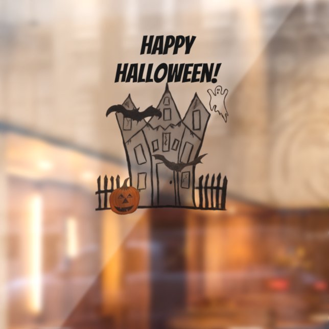 Halloween Spooky House Window Cling (Sheet 2)