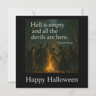 Halloween Spooky Invitation Card - Hell is Empty