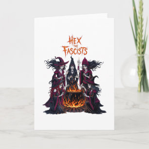 Halloween Spooky Liberal Witch Anti Trump 1  Card