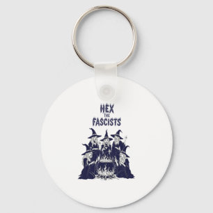 Halloween Spooky Liberal Witch Anti Trump Key Ring