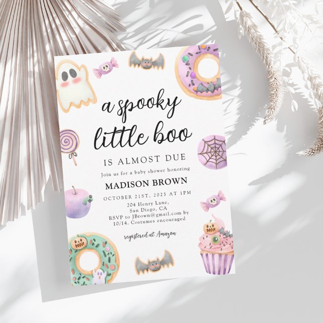 Halloween Spooky Little Boo Baby Shower Invitation (Creator Uploaded)