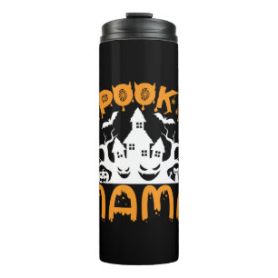 Halloween Spooky Mama Birthday Thermal Tumbler