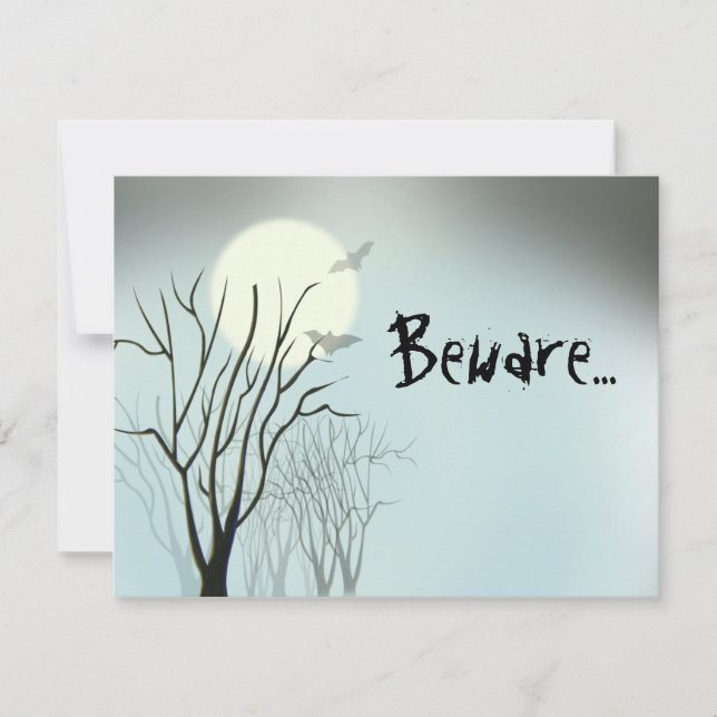 Halloween Spooky Moon Invitation (Front)