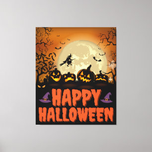 Halloween Spooky Night Collection Canvas Wall Art