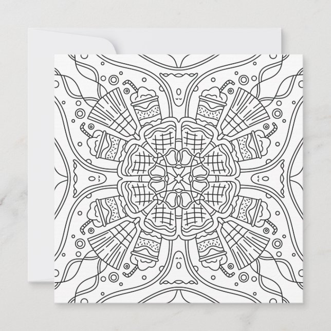 Halloween Spooky Night Colouring Card (Front)