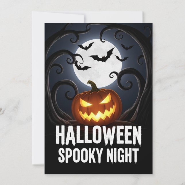 Halloween Spooky Night Invitation (Front)