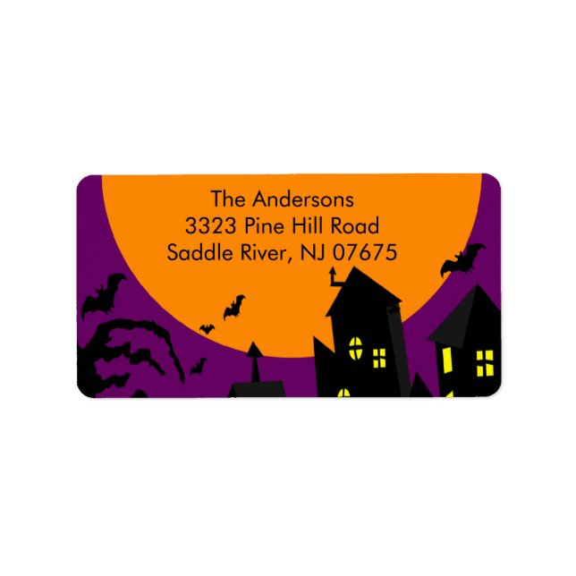 Halloween Spooky Night Return Address Label (Front)