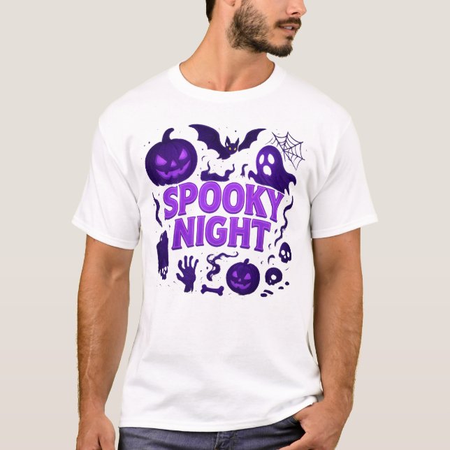 Halloween Spooky Night Unique Clothes Unisex T-Shirt (Front)