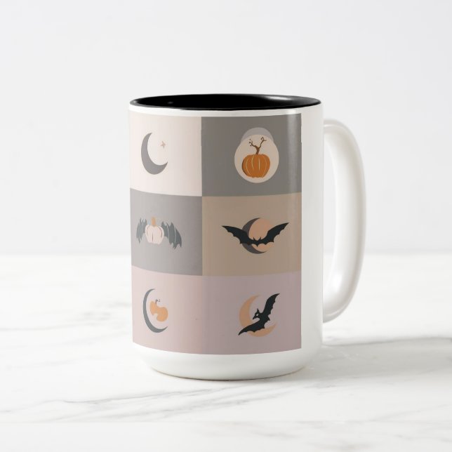 Halloween Spooky Nights Two-Tone Mug. Coffee Mug (Front Right)