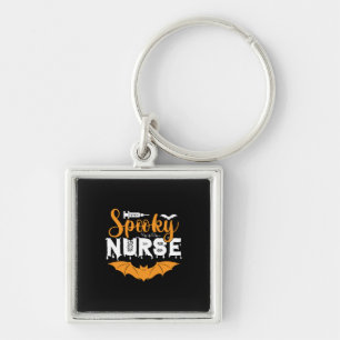 Halloween Spooky Nurse Birthday Key Ring