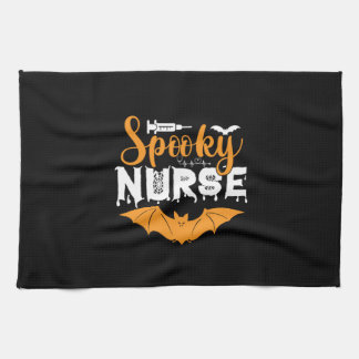 Halloween Spooky Nurse Birthday Tea Towel