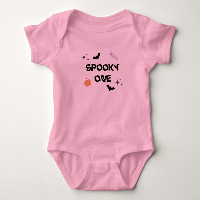 Halloween Spooky One Birthday  Baby Bodysuit (Front)