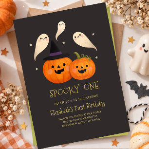 Halloween Spooky One First Birthday Invitation