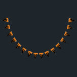 Halloween Spooky Orange Black Dripping Slime Bunting<br><div class="desc">Another spooky customisable string of bunting by JessicaAmber - ask about custom orders! These flags are perfect decorations for your Halloween or birthday party. Features a pattern of orange and black dripping slime. You can change the colours of the drips. 🩸 For more unique gifts, visit my store zazzle.com/jessicaamberartist 🩸...</div>