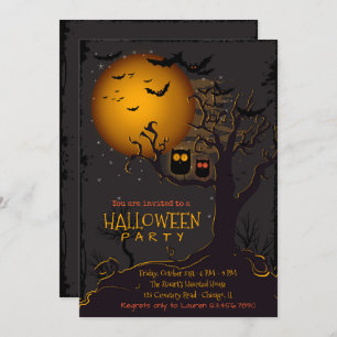 Halloween Spooky Owls Party Invitation