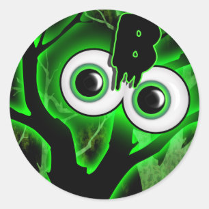Halloween spooky party kids adults classic round sticker