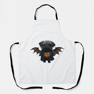 Halloween Spooky Pug Classic T-Shirt Apron