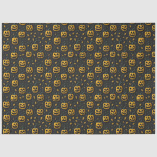 Halloween spooky pumpkin cartoon dark contrast tissue paper