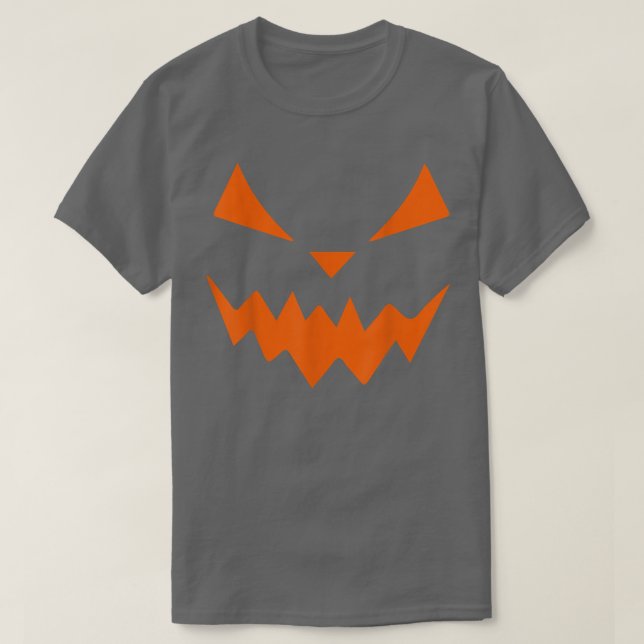 Halloween Spooky Pumpkin Jack O Lantern Face Scary T-Shirt (Design Front)