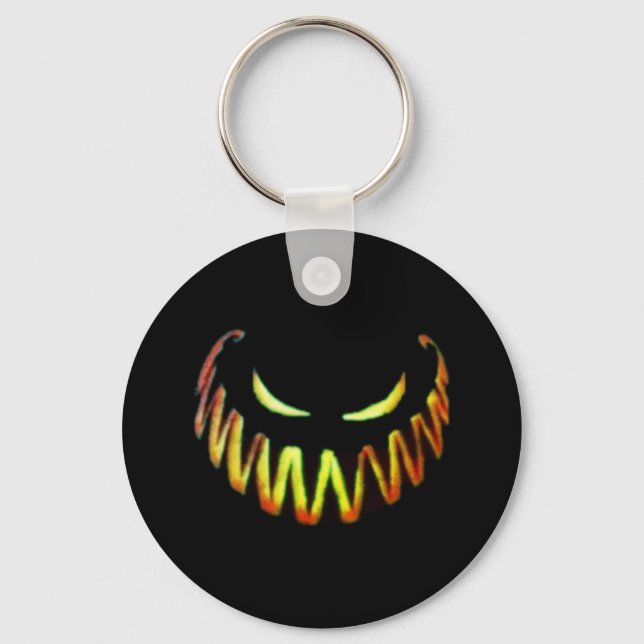 Halloween, spooky pumpkin key ring (Front)