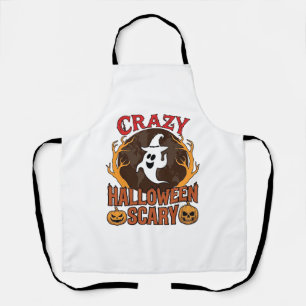 Halloween Spooky Pumpkin Retro Engraved Texture_1 Apron