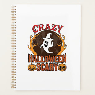 Halloween Spooky Pumpkin Retro Engraved Texture_1 Planner
