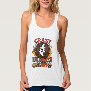 Halloween Spooky Pumpkin Retro Engraved Texture_1 Singlet