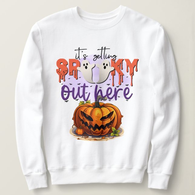 Halloween Spooky Pumpkin Sweatshirt (Design Front)
